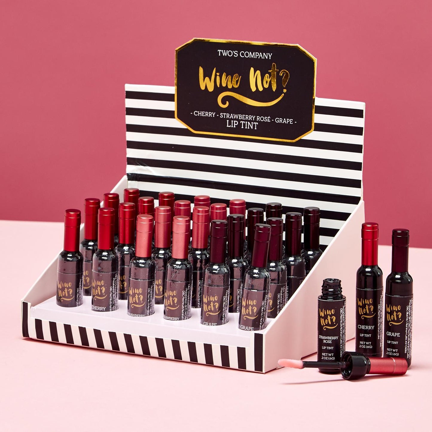 Two's Company Wine Bottle Lip Gloss/Plastic