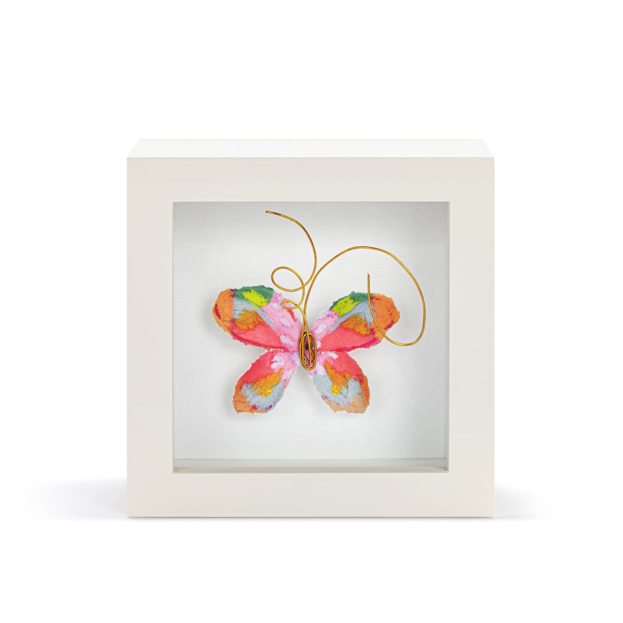 Demdaco Pink Multi Butterfly Shadow Box