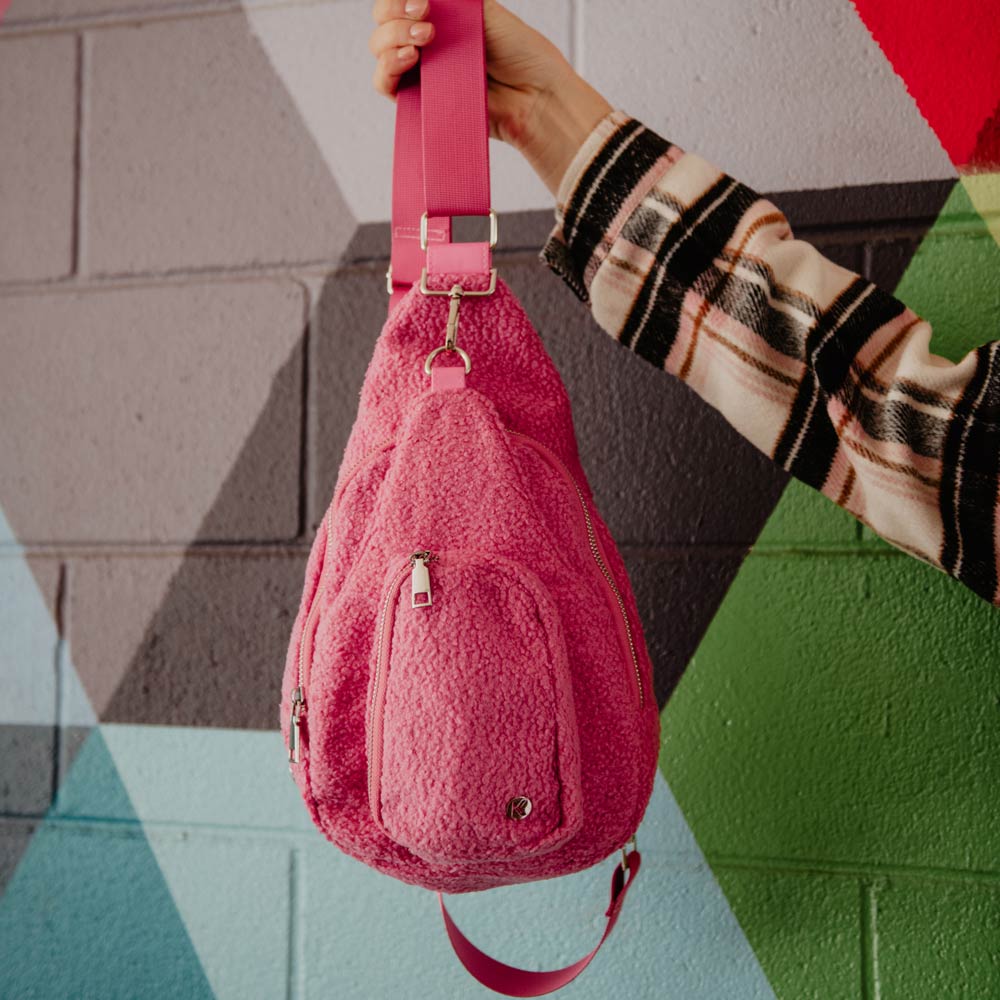 Katydid Hot Pink Sherpa Sling Bags