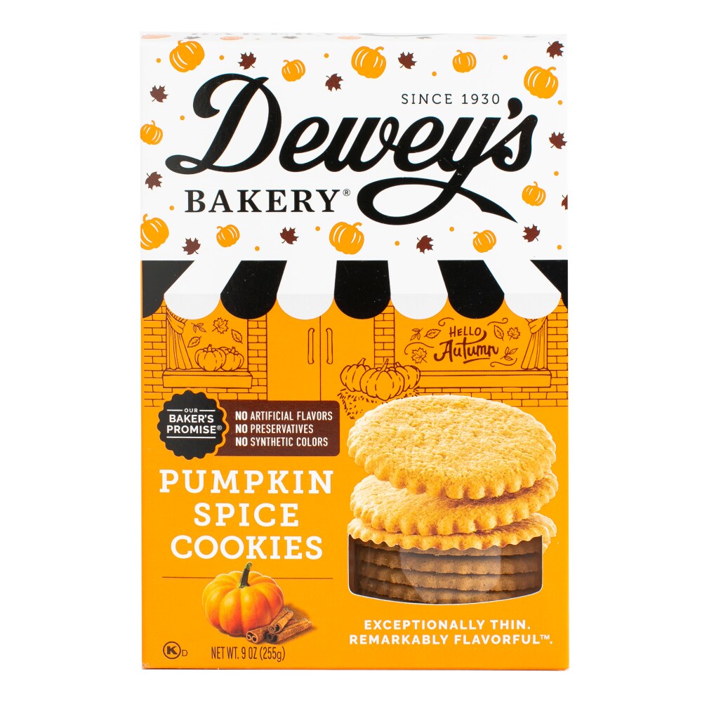 Dewey's Bakery Pumpkin Spice Cookies 9 oz Box