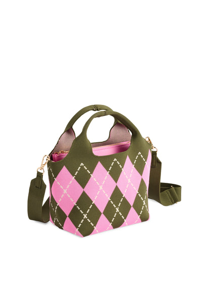 Shiraleah Robbie Argyle Mini Tote Pink