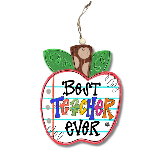 DK Designs Teacher Apple Ornament