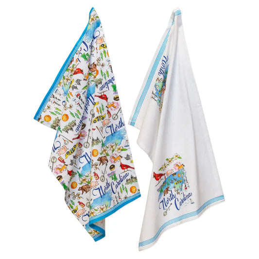 North Carolina State Tea Towels Set of 2