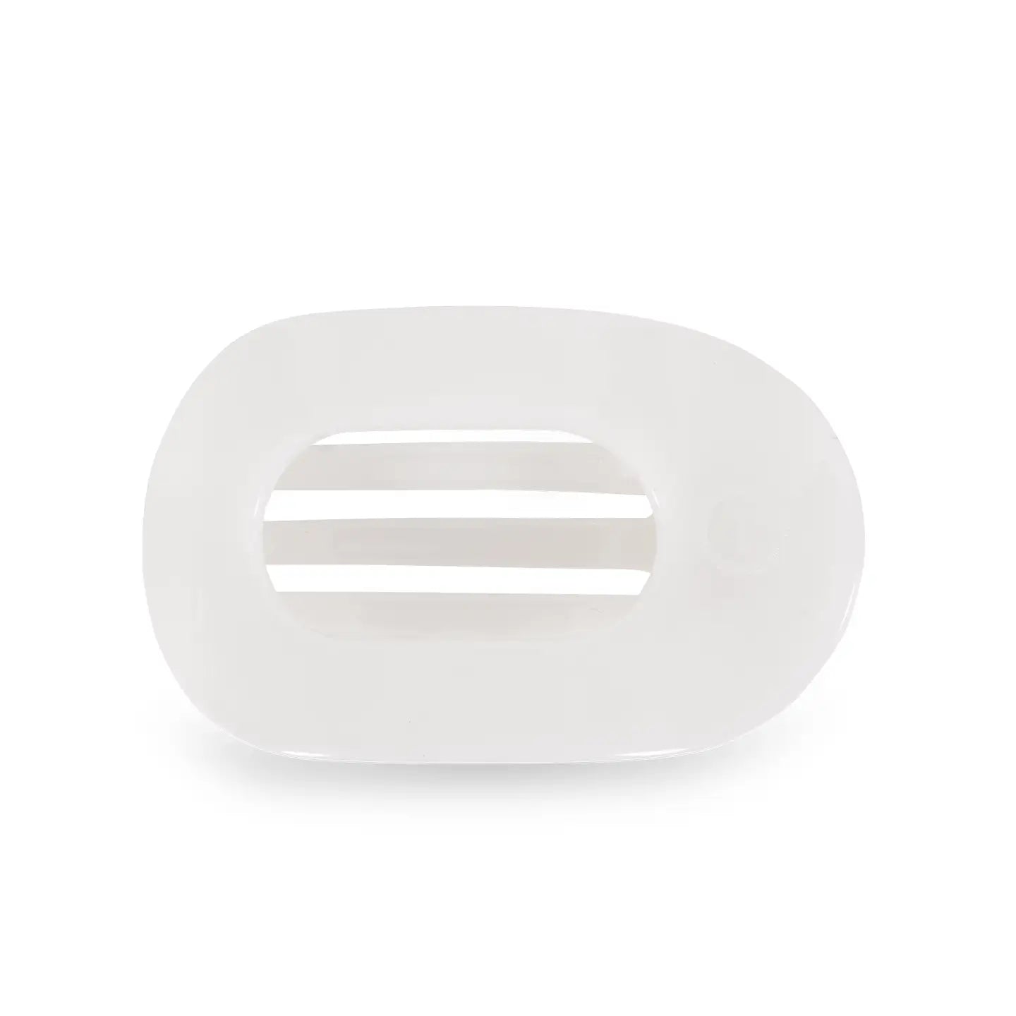 TELETIES Small Flat Round Clip - Coconut White