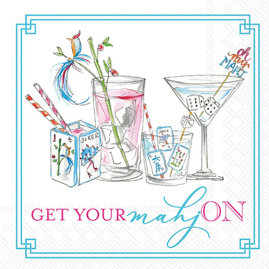 Boston International Paper Cocktail Napkins Mahjong Drinks
