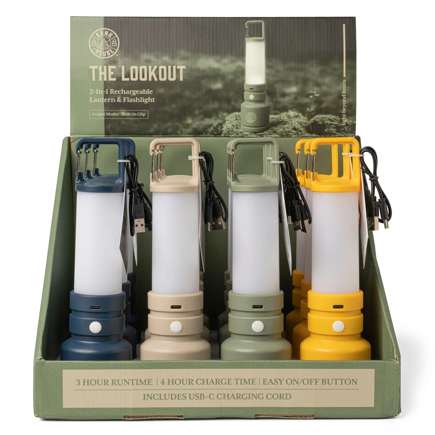 Bunk House The Lookout 2 in 1 Rechargeable Lantern & Flashlight - gg's art frames gifts
