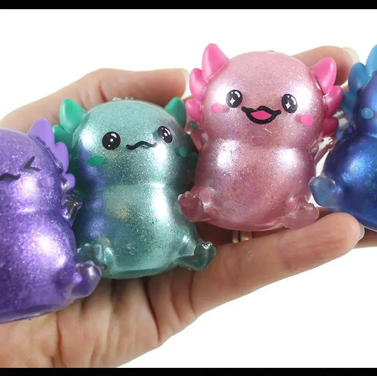 Curious Minds Toys Axolotl Thick Metallic Gel Stress Ball
