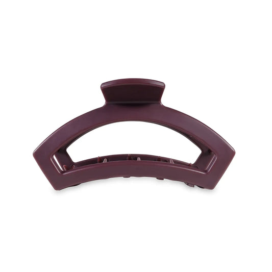 TELETIES Medium Open Hair Clip - Burgundy Bliss