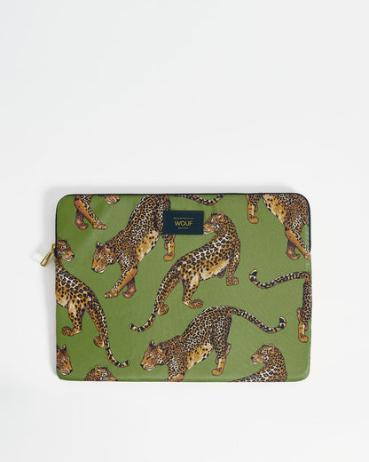 WOUF Olive Leopard Laptop Sleeve 15" & 16"