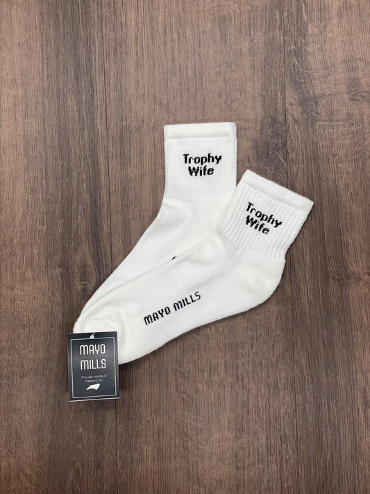 Mayo Mills Trophy Wife Quarter Crew Socks