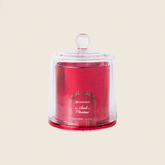 AROMATIQUE The Smell of Christmas 5oz Metallic Candle with Cloche