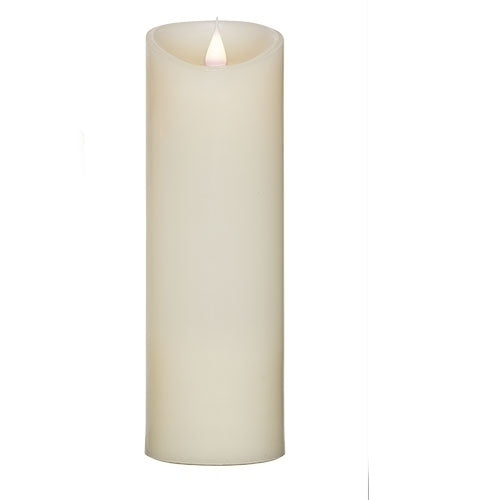 9" LED Flicker Pillar Candle Ivory