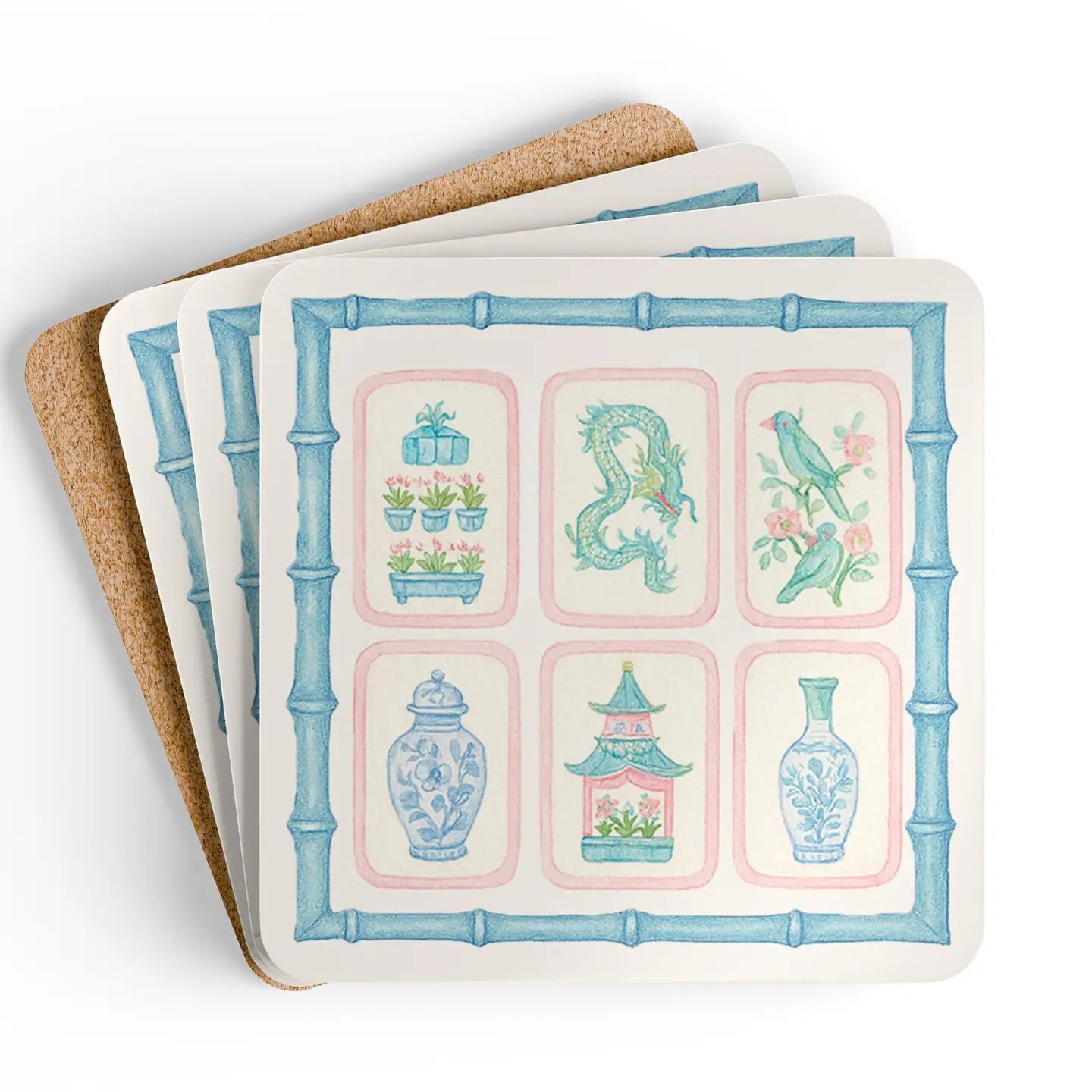Designs Carolinas Pink Pastel Coasters - Set of 4