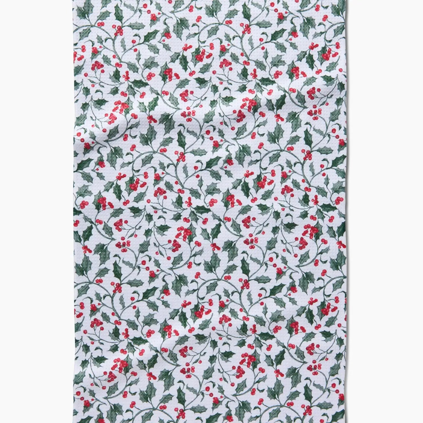 Geometry Christmas Holly Kitchen Tea Towel