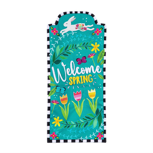 Evergreen Welcome Spring Bunny Everlasting Impression Textile Décor - gg's art frames gifts