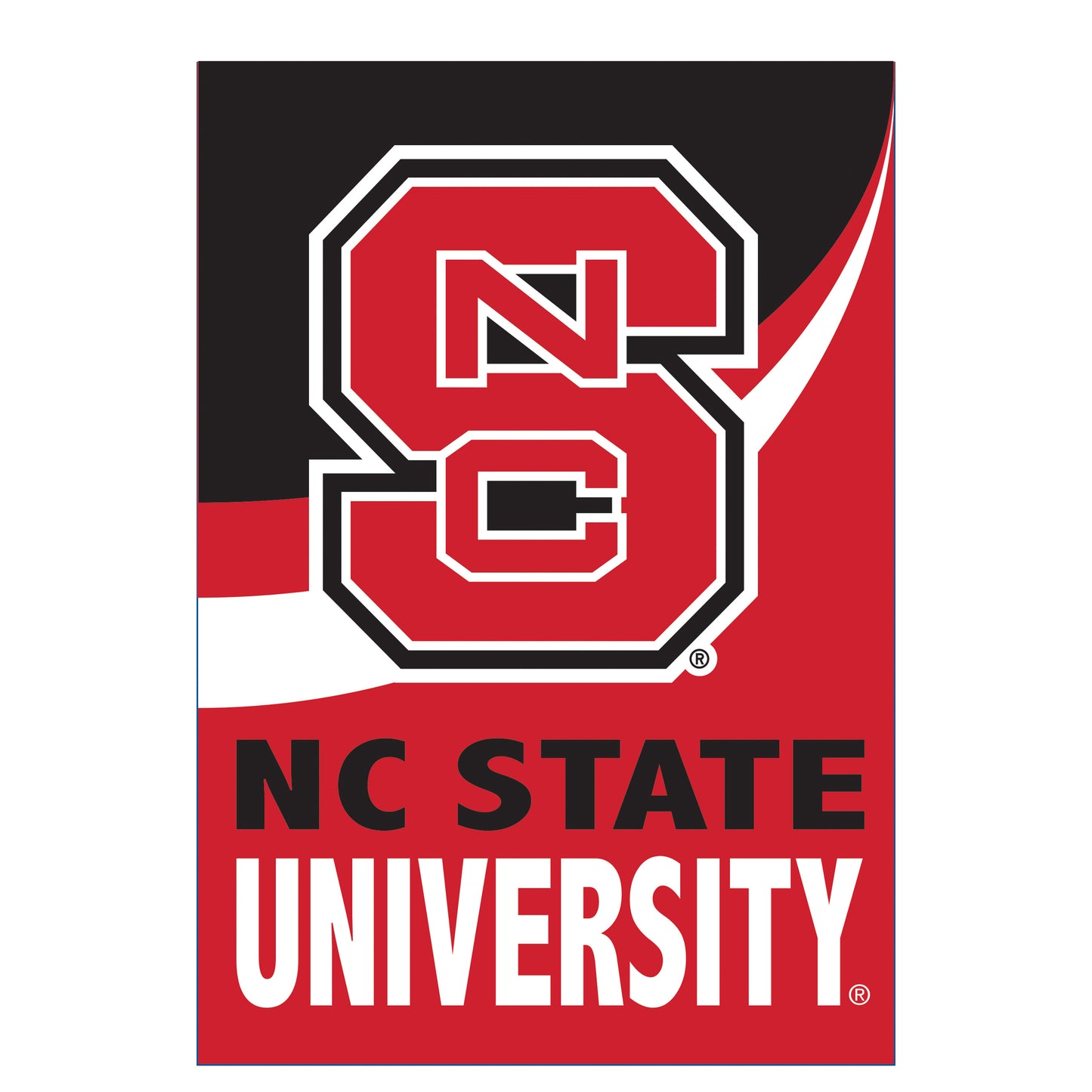 North Carolina State University Burlap Garden Flag