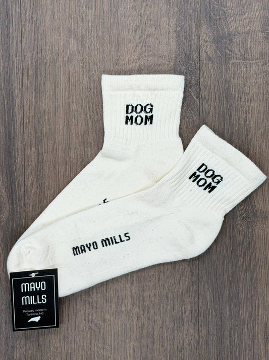 Mayo Mills Dog Mom Quarter Crew Socks