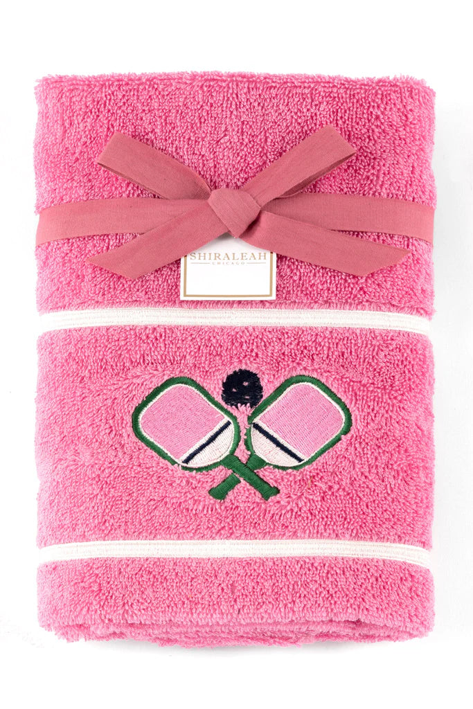 Shiraleah Pickleball Paddles Towel Pink