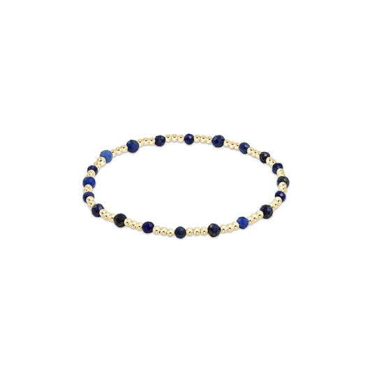 Enewton Extends - Gemstone Gold Sincerity Pattern 3mm Bead Bracelet - Lapis