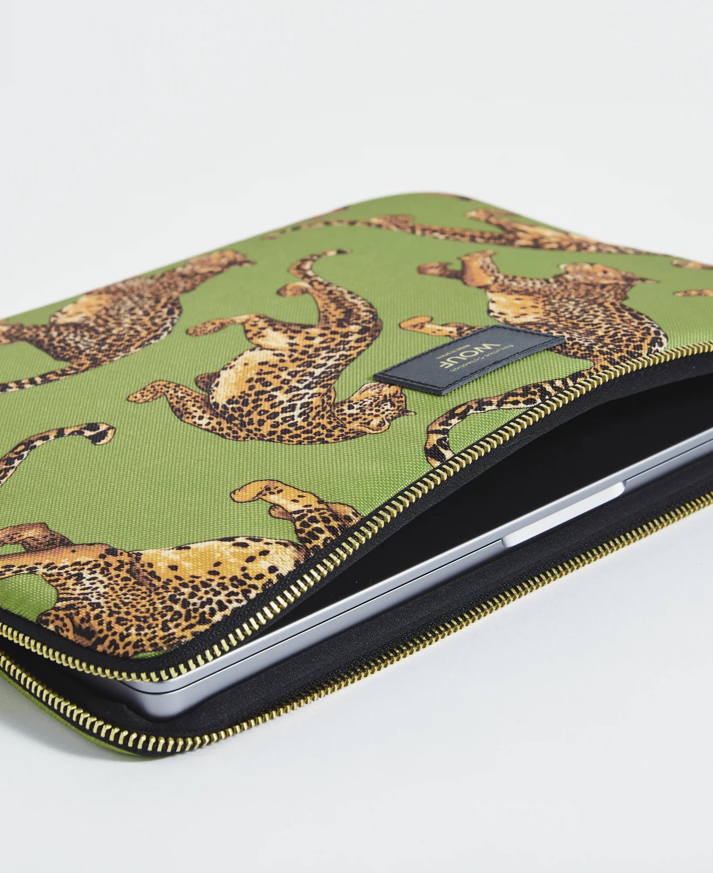 WOUF Olive Leopard Laptop Sleeve 15" & 16"