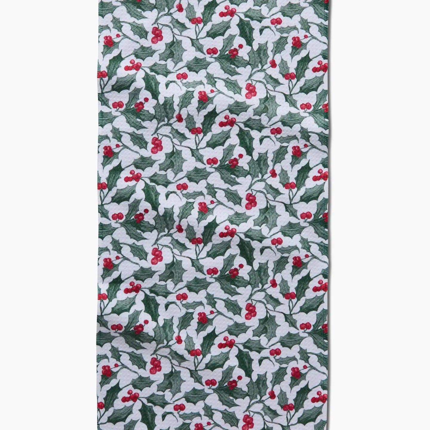 Geometry Christmas Mistletoe Bar Towel