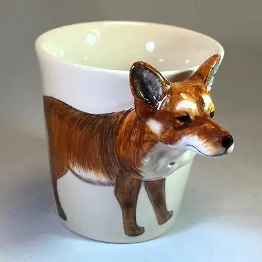 Sea Island Imports Hand Painted Ceramic Fox Mug