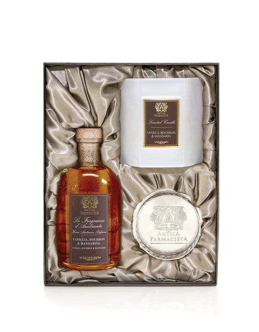 Antica Farmacista Nickel Home Ambiance Gift Set: Vanilla, Bourbon & Mandarin