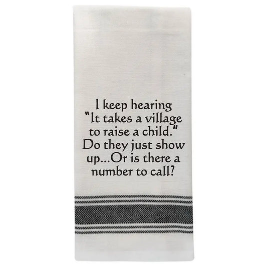 Wild Hare Designs Takes a Village Tea Towel