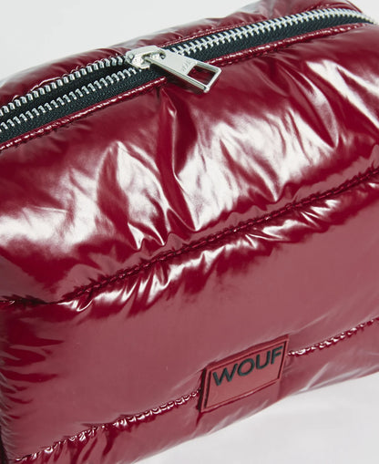 WOUF Burgundy Glossy Toiletry Bag