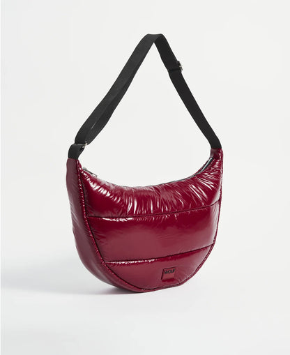 WOUF Burgundy Glossy Large Crossbody Bag