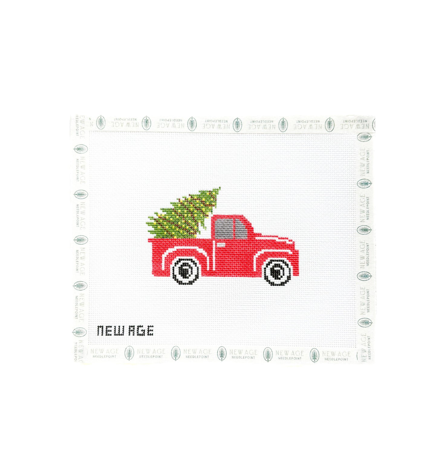 New Age Needlepoint Christmas Truck Canvas