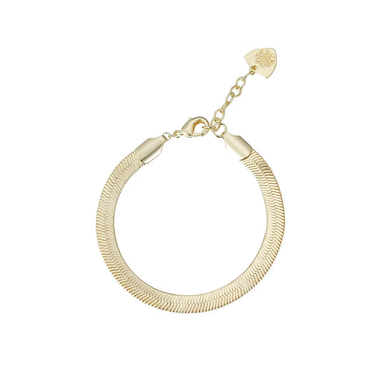 Natalie Wood Designs Snake Chain Bracelet Gold