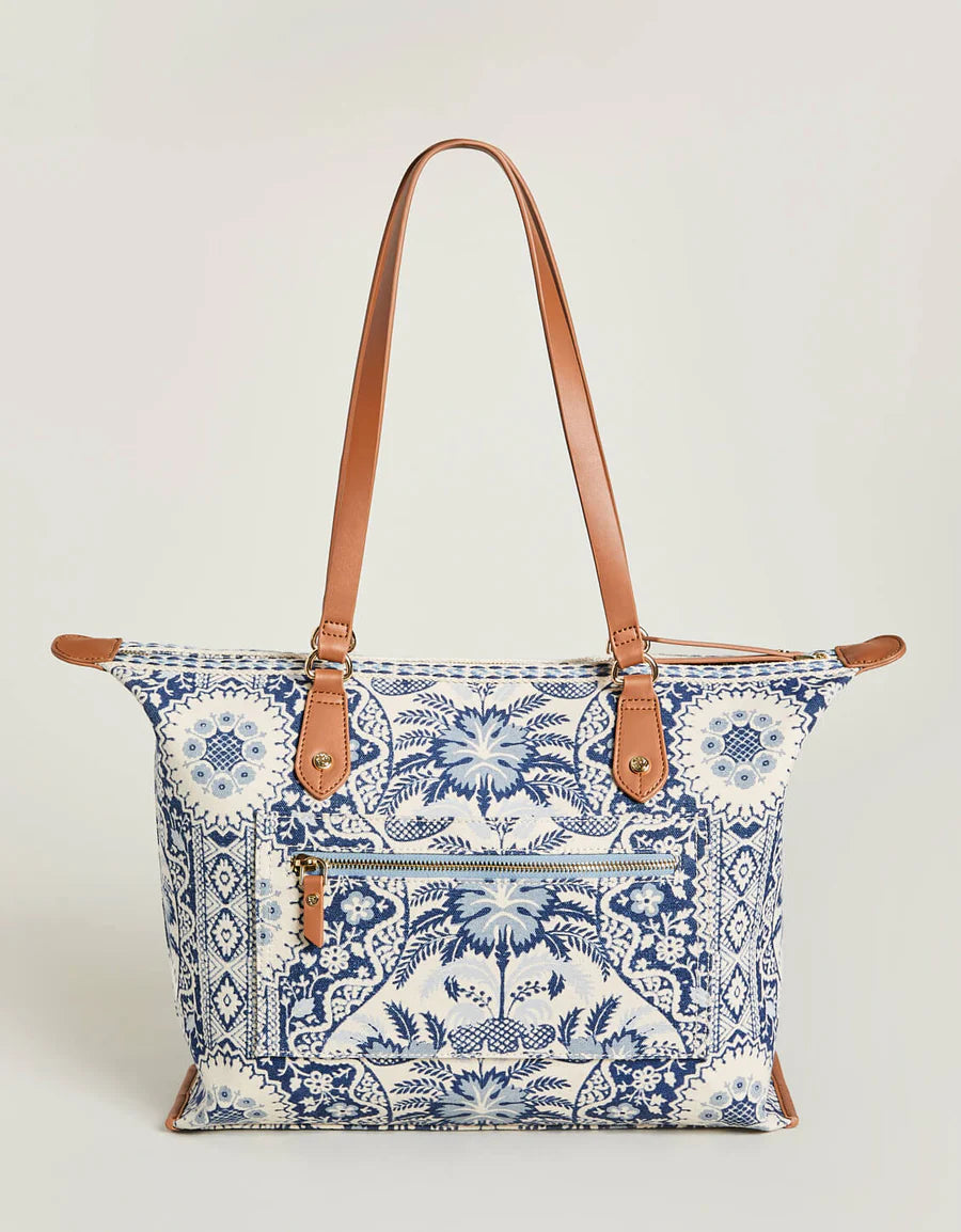 Spartina 449 Zip Travel Tote Peeples Song Park Palms