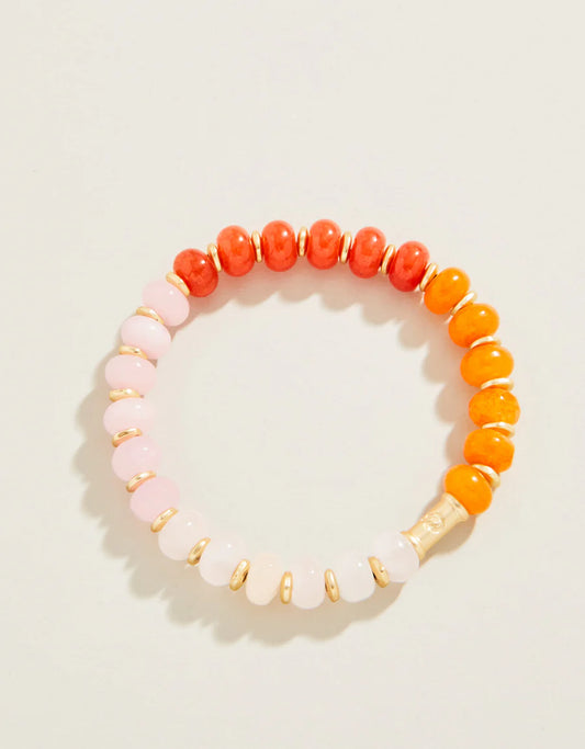 Spartina 449 Stretch Bracelet 8mm Pink/Orange