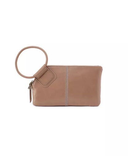 HOBO Sable Wristlet Woodsmoked Polished Leather