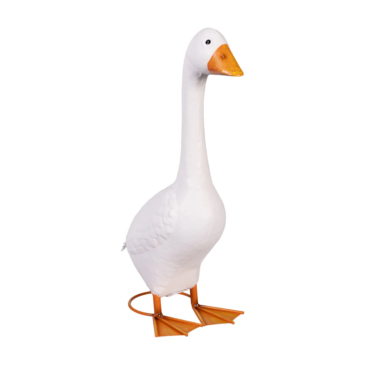 Evergreen Metal Porch Goose Statue