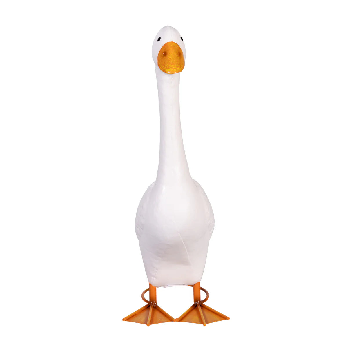 Evergreen Metal Porch Goose Statue