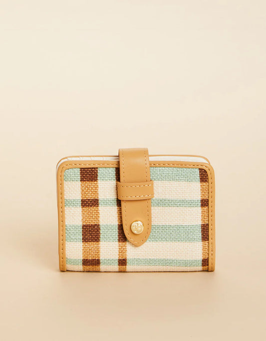 Spartina 449 League Mini Wallet Kalalanta Plaid Cream