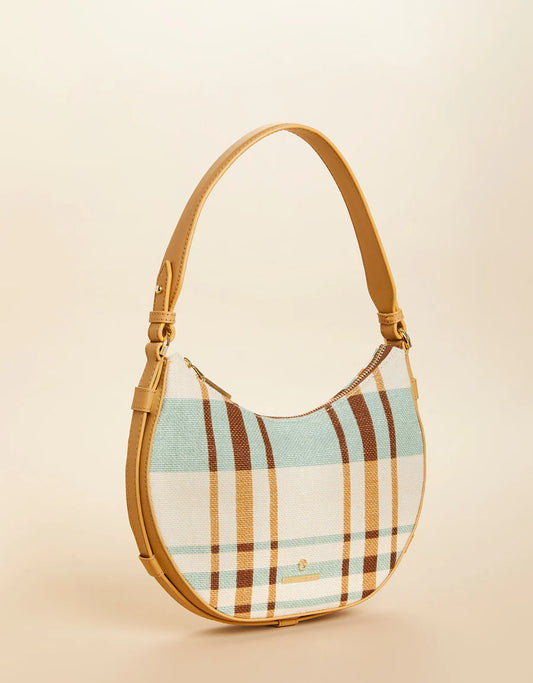 Spartina 449 Zip Hobo Kalalanta Plaid Cream