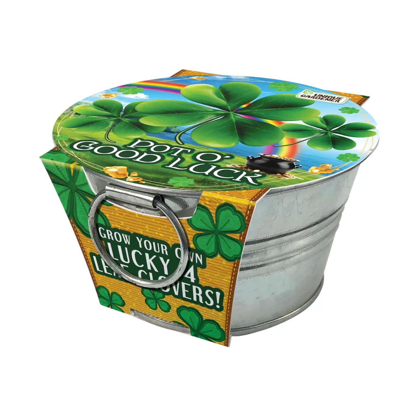 Silver Circle Pot O' Good Luck