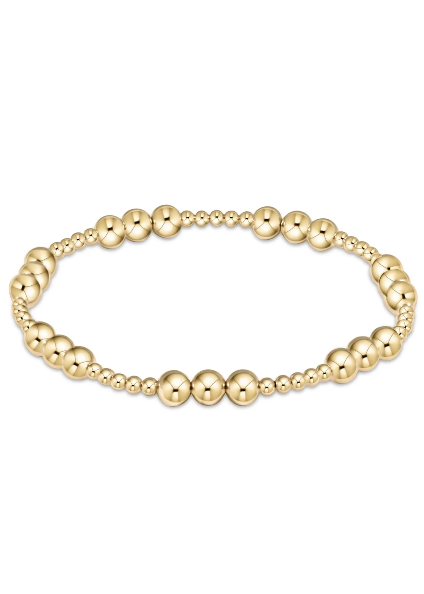 Enewton Classic Joy Pattern 6mm Bead Bracelet - Gold