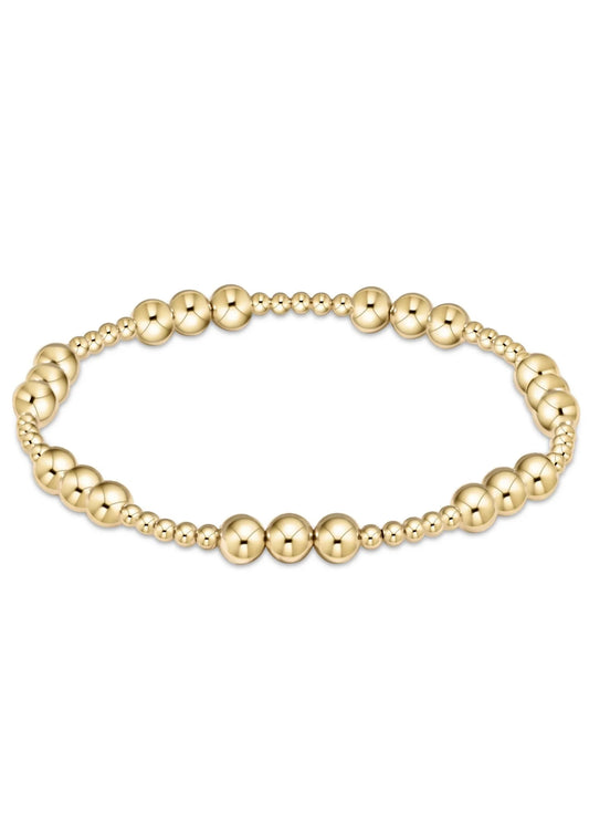 Enewton Classic Joy Pattern 6mm Bead Bracelet - Gold