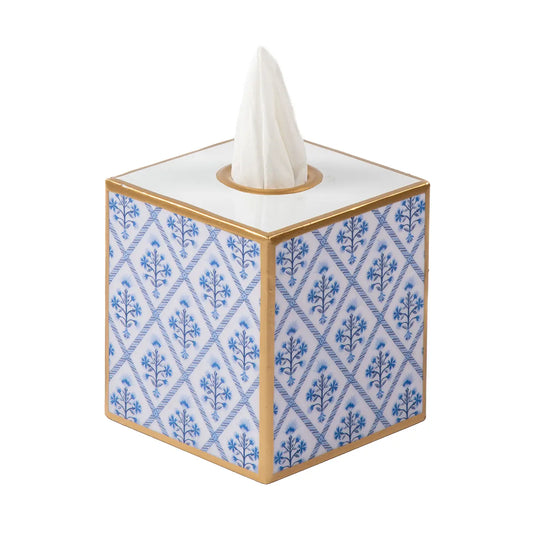 Jaye's Studio Marigold Lattice Enameled Tissue Box Cover - gg's art frames gifts