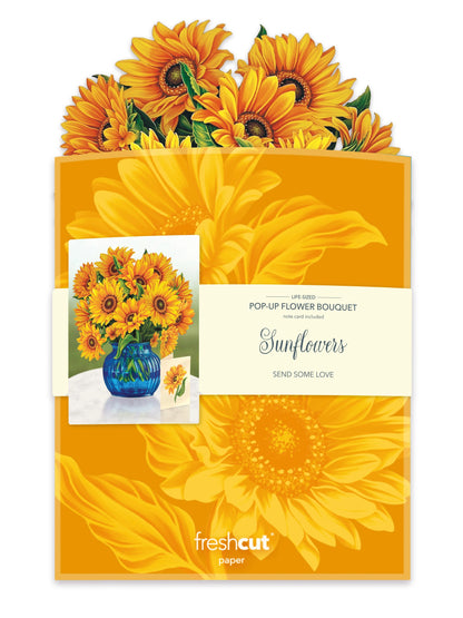 Freshcut Paper Pop-up Sunflowers Greeting Card
