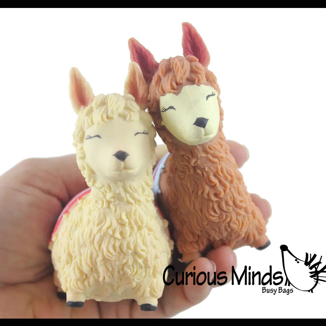 Curious Minds Toys Sand Alpaca Llama - Sand Filled Squishy - Moldable Senso