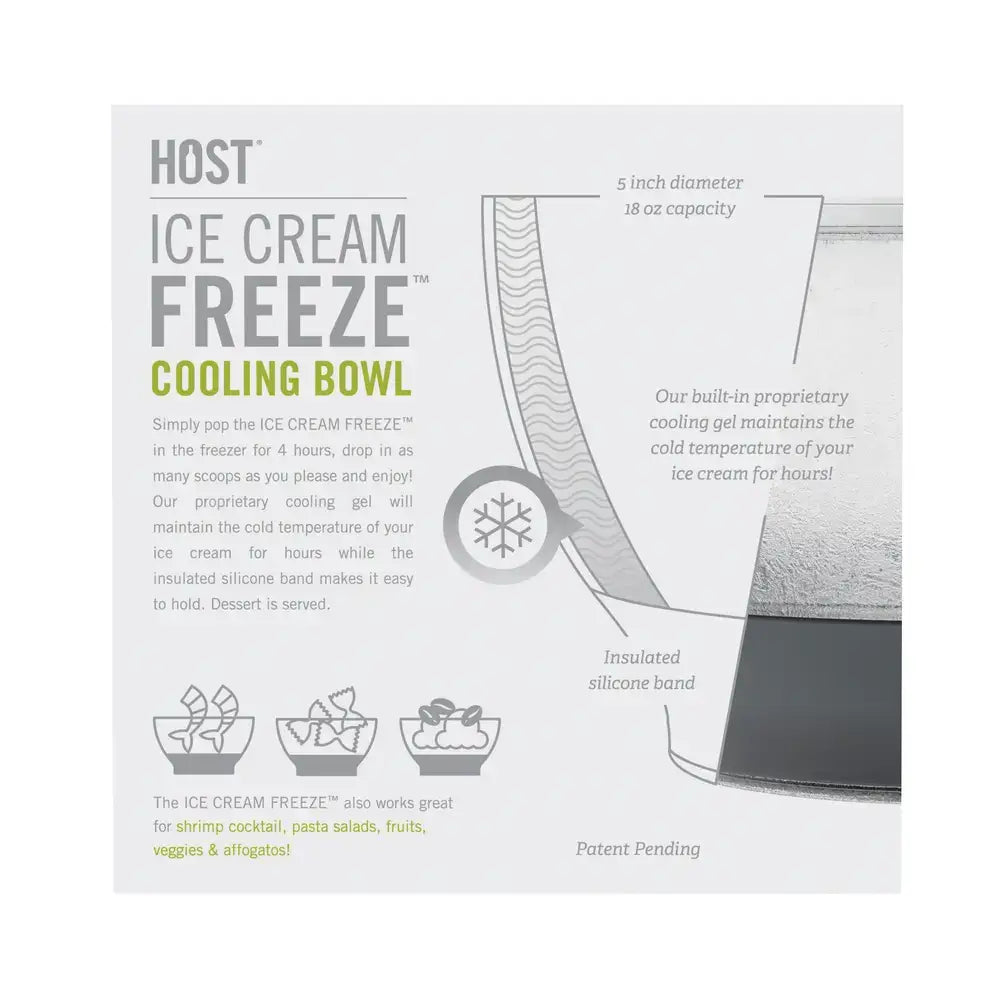 HOST Ice Cream Freeze™ Cooling Bowls w/ Cooling Gel - Set of 2