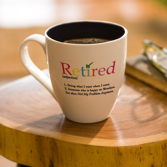 Evergreen Retired Definition Coffee Cup