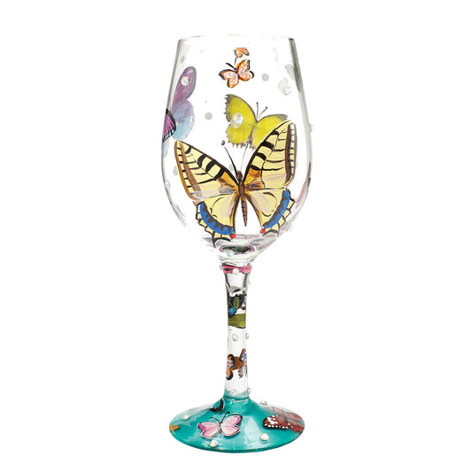 Lolita Butterfly Wishes Wine Glass