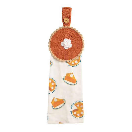 Mud Pie Pie Thanksgiving Crochet Hanging Towels