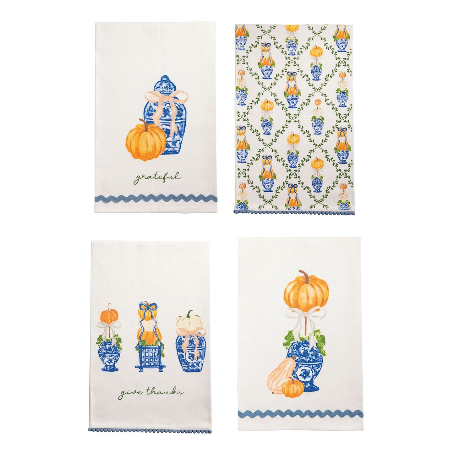 Mud Pie Pumpkin Topiary Tea Towel